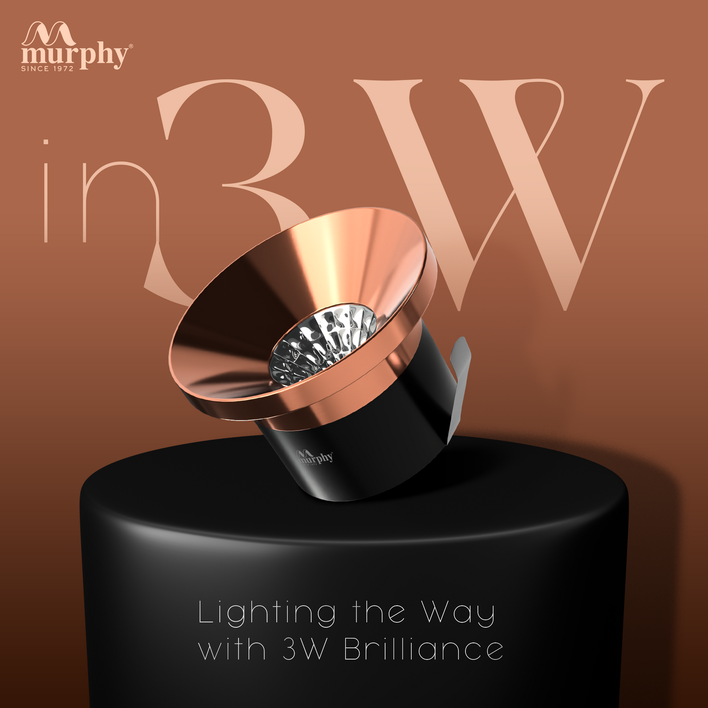 Murphy 3W Rose Gold Button Spot Light