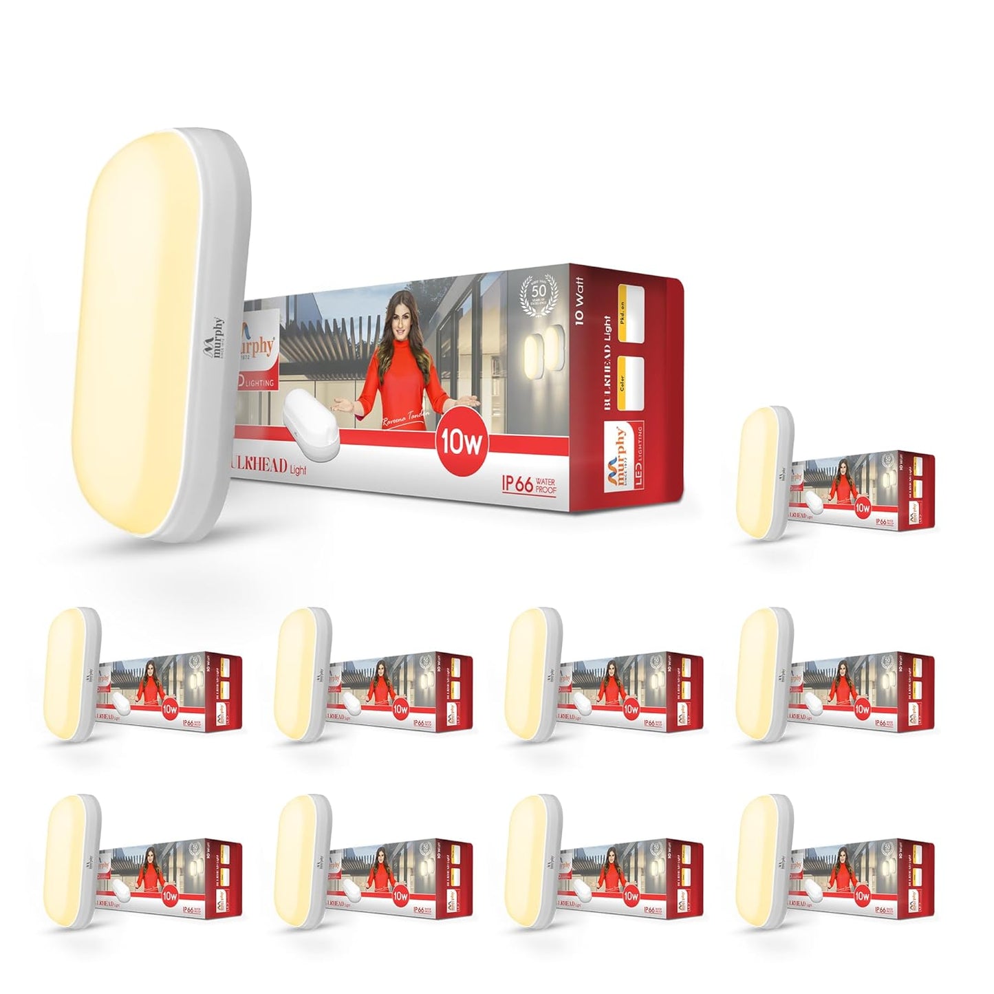 Murphy 10W LED Bulkhead Wall Mount Light