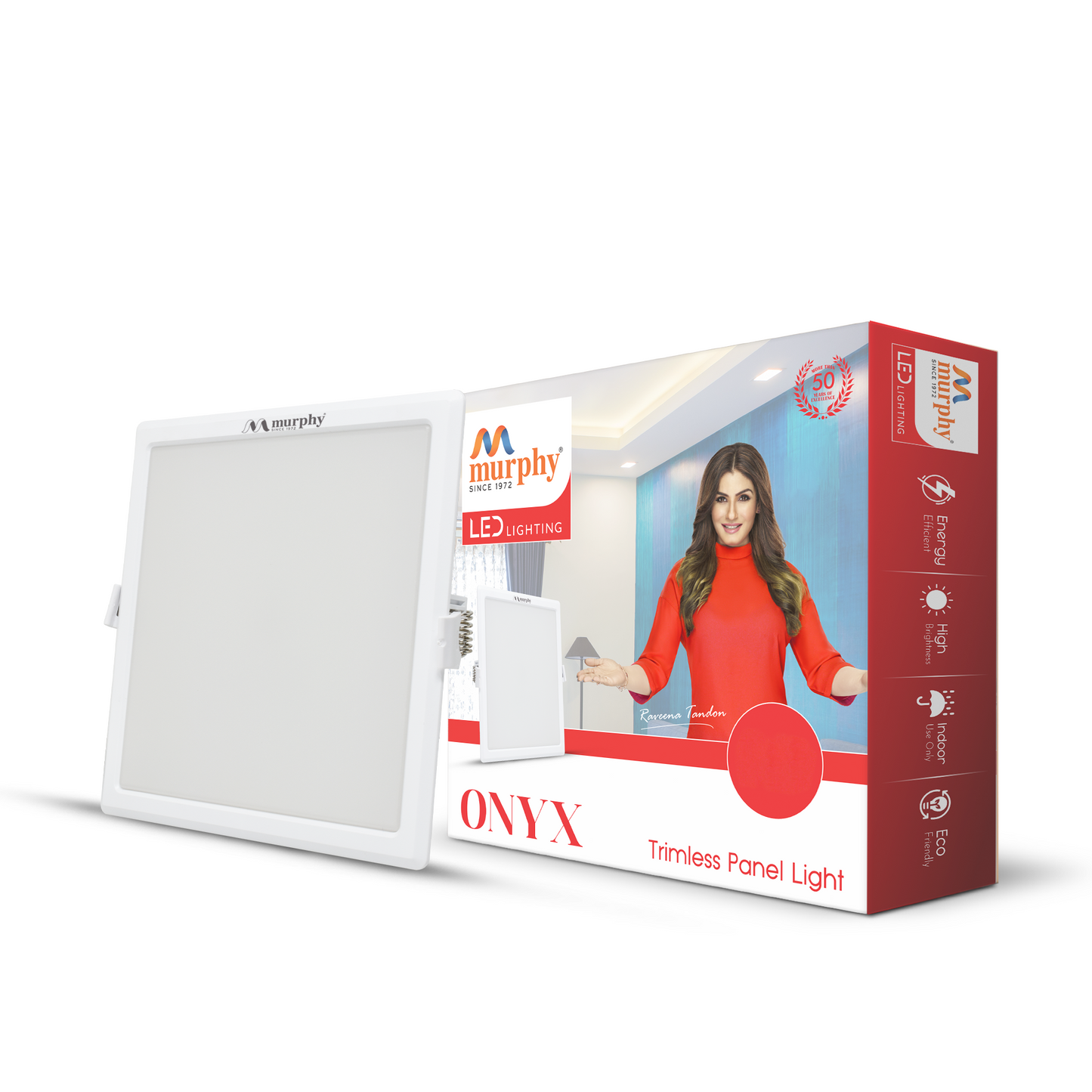 Murphy 20W Trimless Square Recess Panel Light
