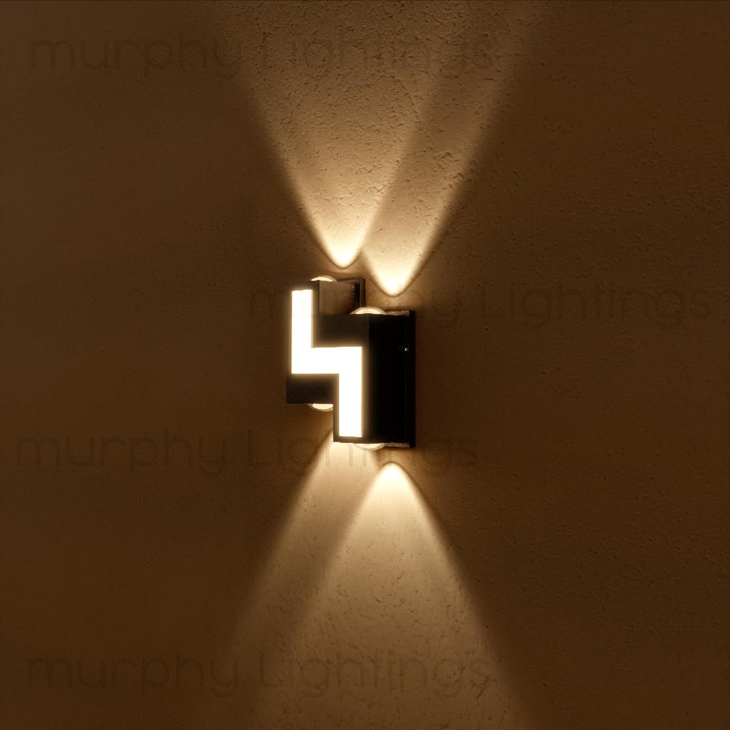 Murphy 8W 4Way Step Type Up/Down Wall Light Warm White, Alluminium Body (2 Up & 2 Down Step)