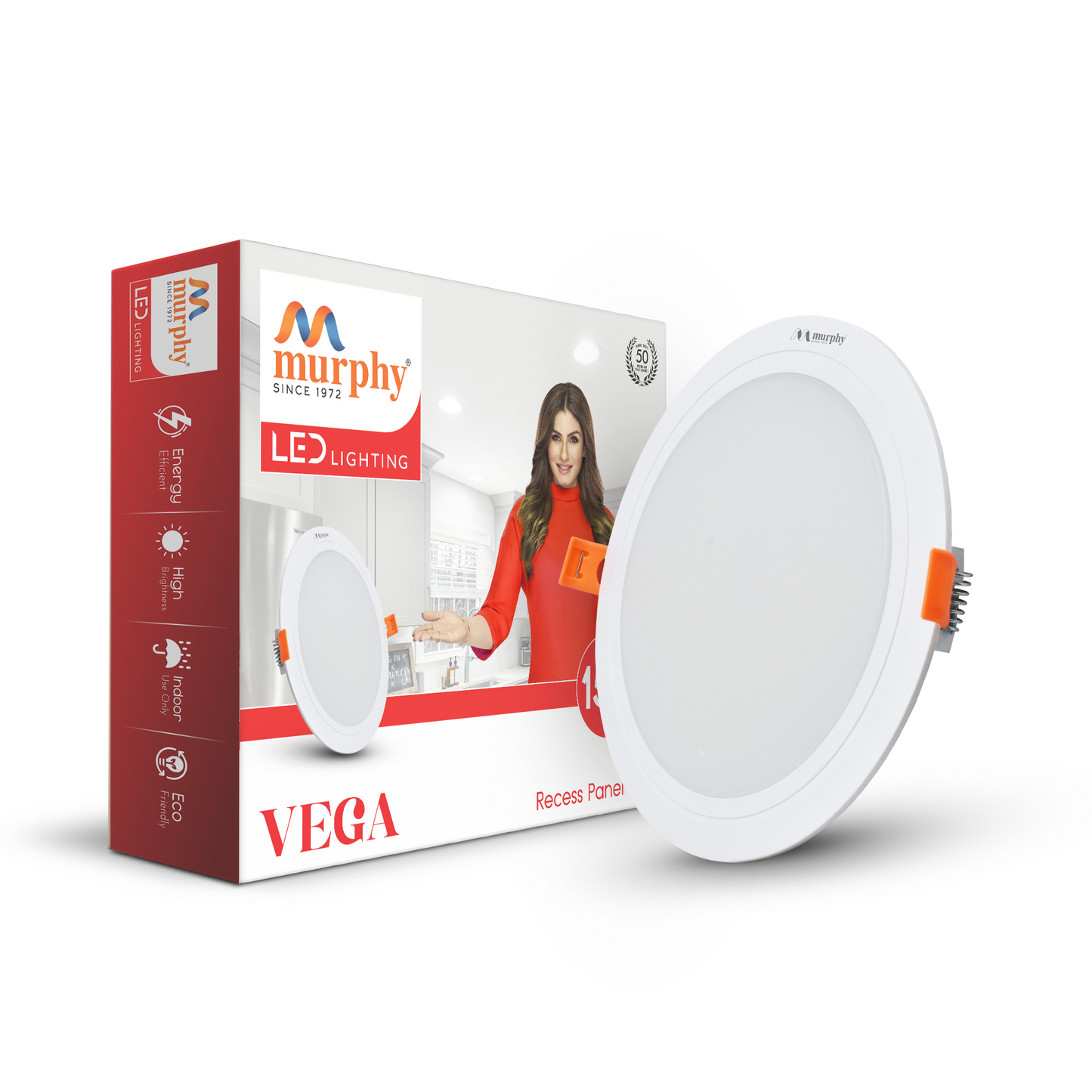 Murphy 15W Vega Round Recess Panel Light