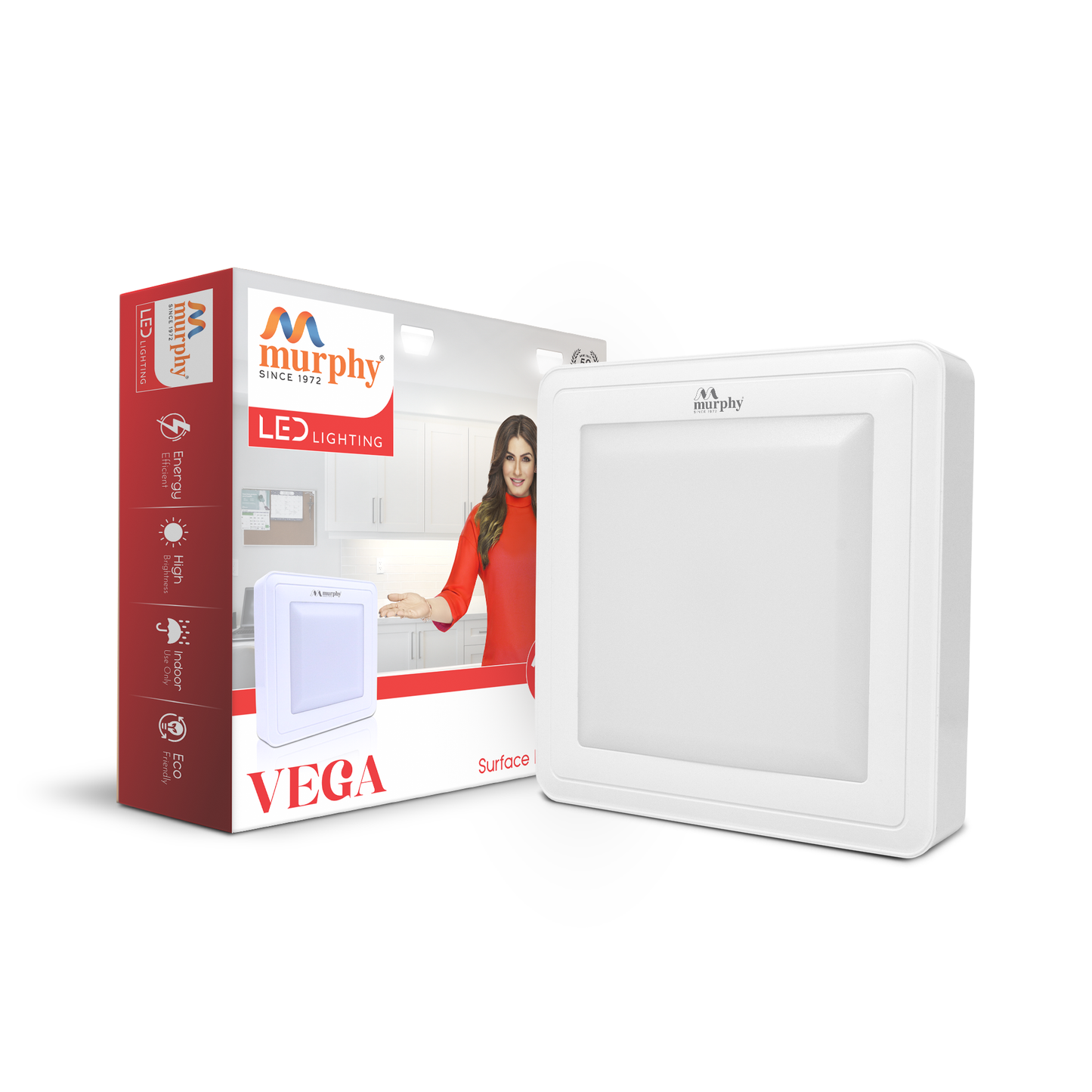 Murphy 15W Vega Square Surface Panel Light