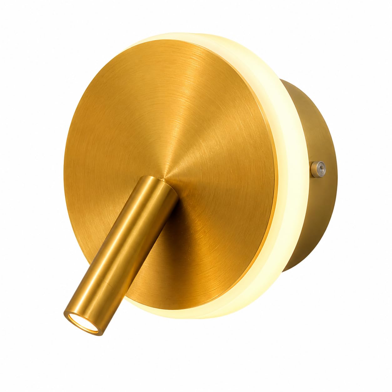 Murphy Radius LED Wall Light | Gold Finish| 3 in 1 Colour Changing | 6W Backlight + 3W Spotlight | Decorative Wall Lamp | 2 Years Warranty