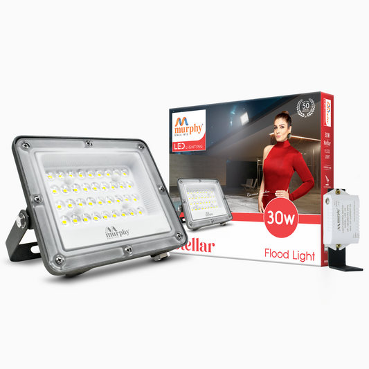 Murphy Steller 30W Led Waterproof with Auto On/Off Day Night Light Sensor Flood Light(Cool White, BIS Approved)