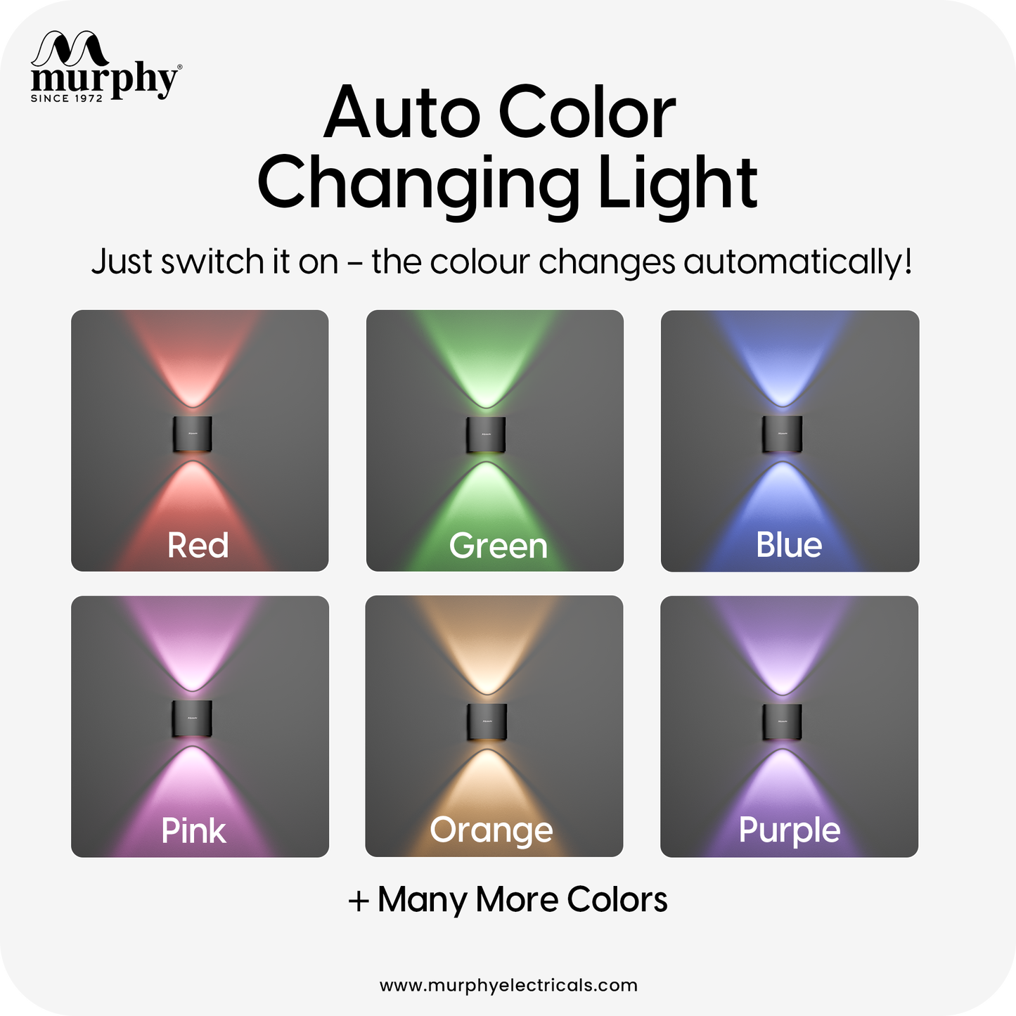 Murphy 2W LED Wayon Up & Down Light (Auto RGB)