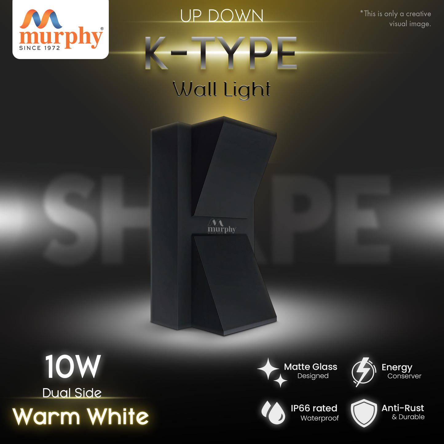 Murphy 5W+5W LED K-Type Up & Down Light