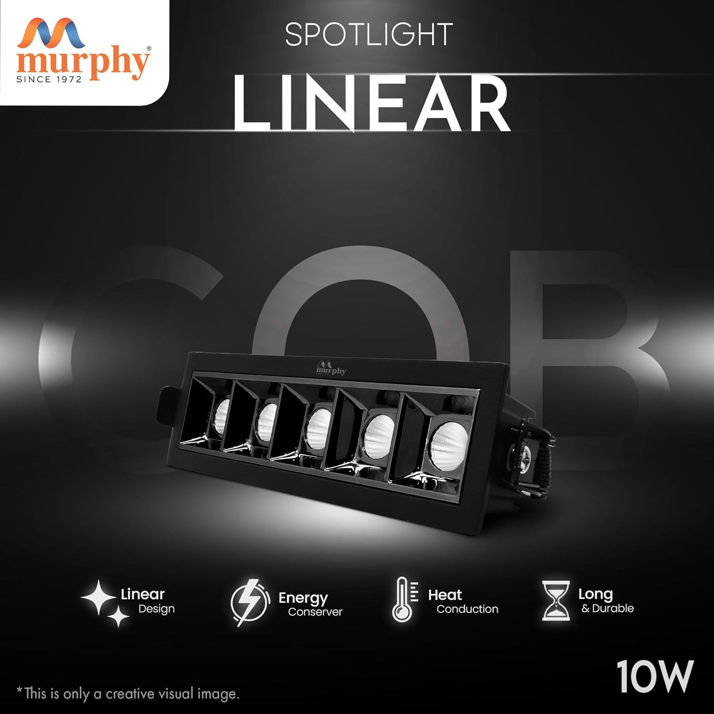 Murphy 10W Premium Black Finish Laser COB Spot Light