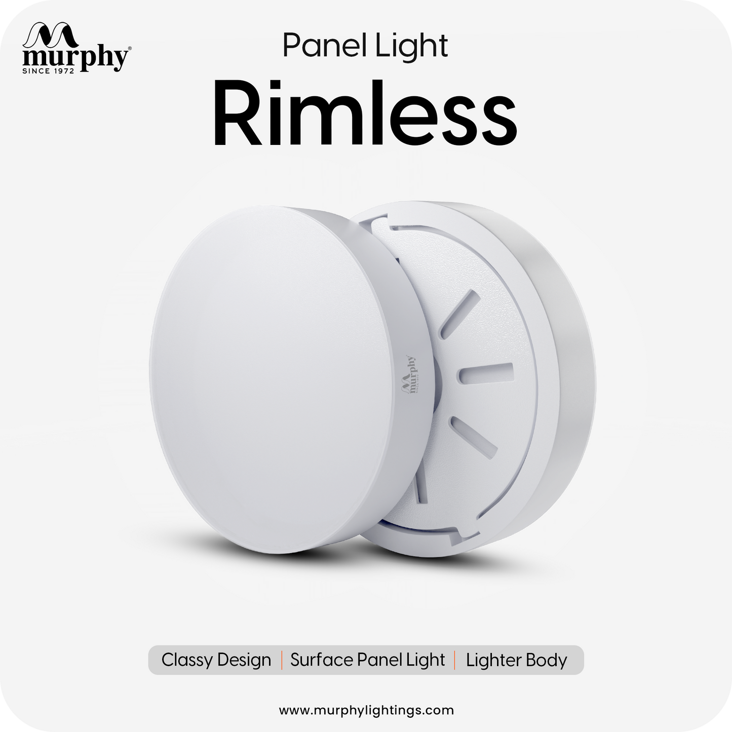 Murphy 6W Rimless Round Surface Panel Light
