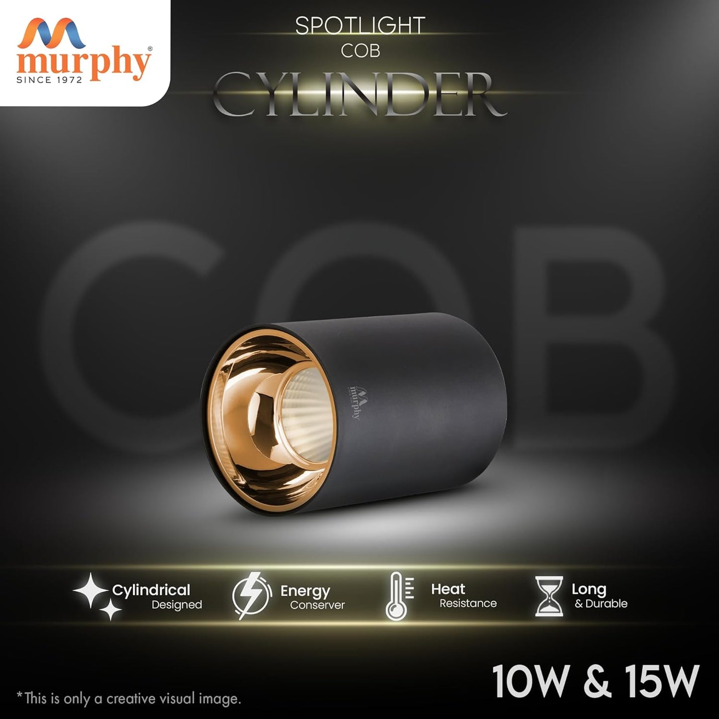 Murphy 15W Cylindrical Surface Mounted COB Spot Downlight