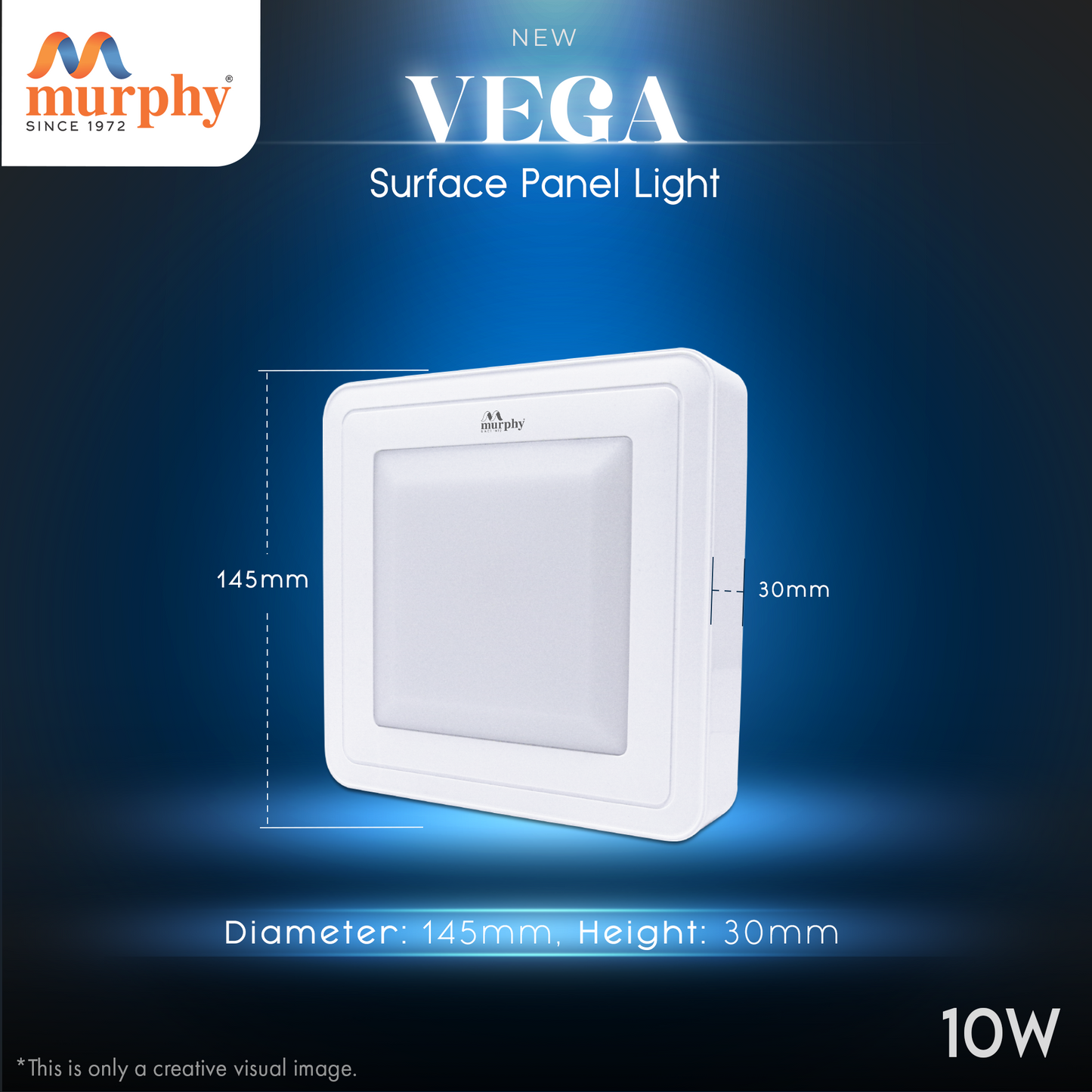 Murphy 10W Vega Color Changing Square Surface Panel Light