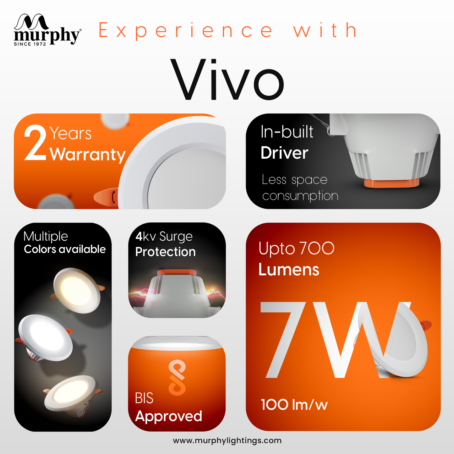 Murphy 7W Vivo LED Concealed Box Down Light