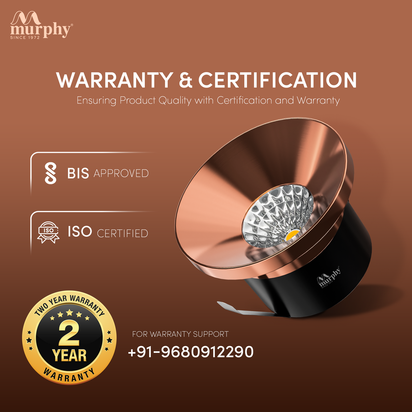 Murphy 3W Rose Gold Button Spot Light