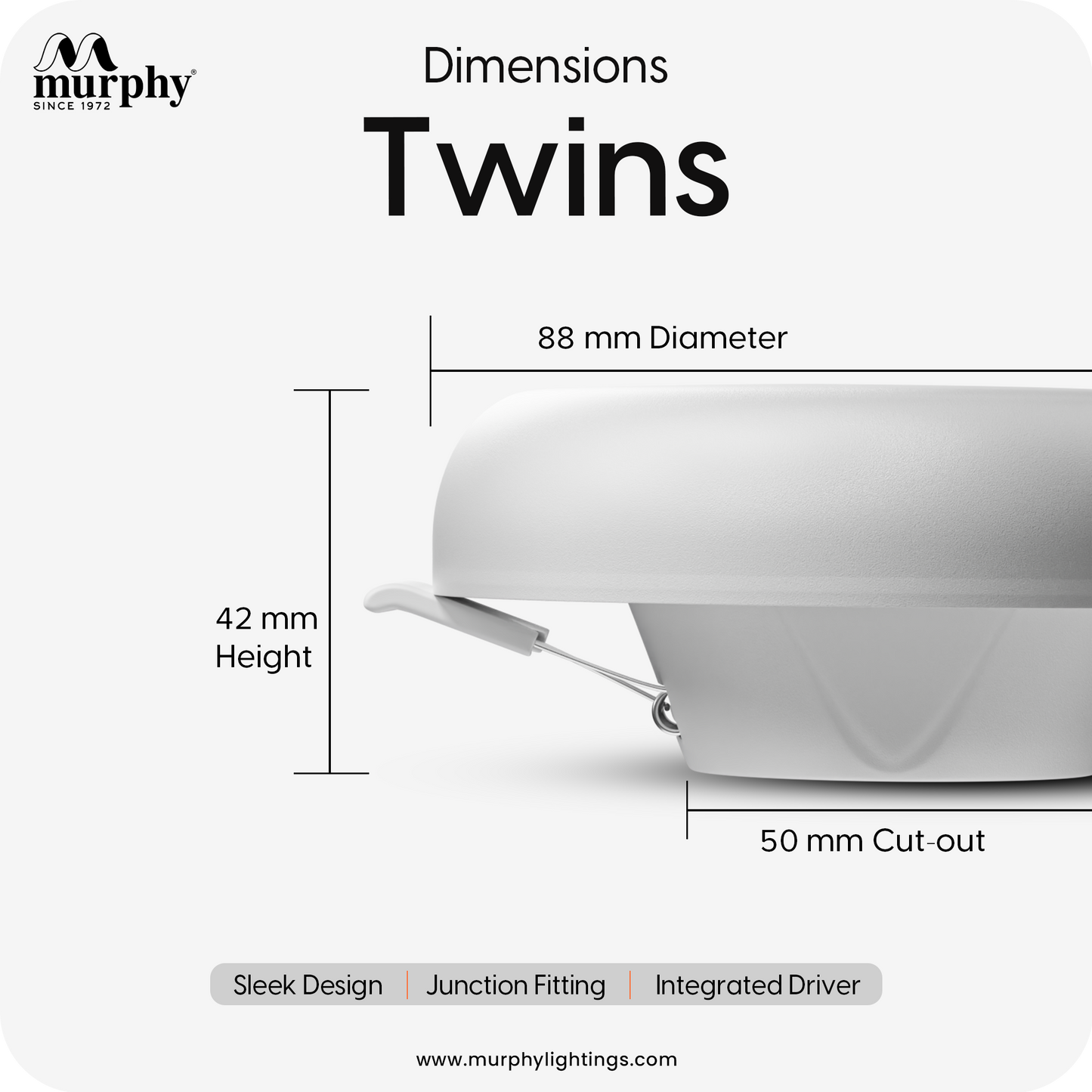 Murphy 7W+7W Twins LED Double Color Deep Junction Box Down Light