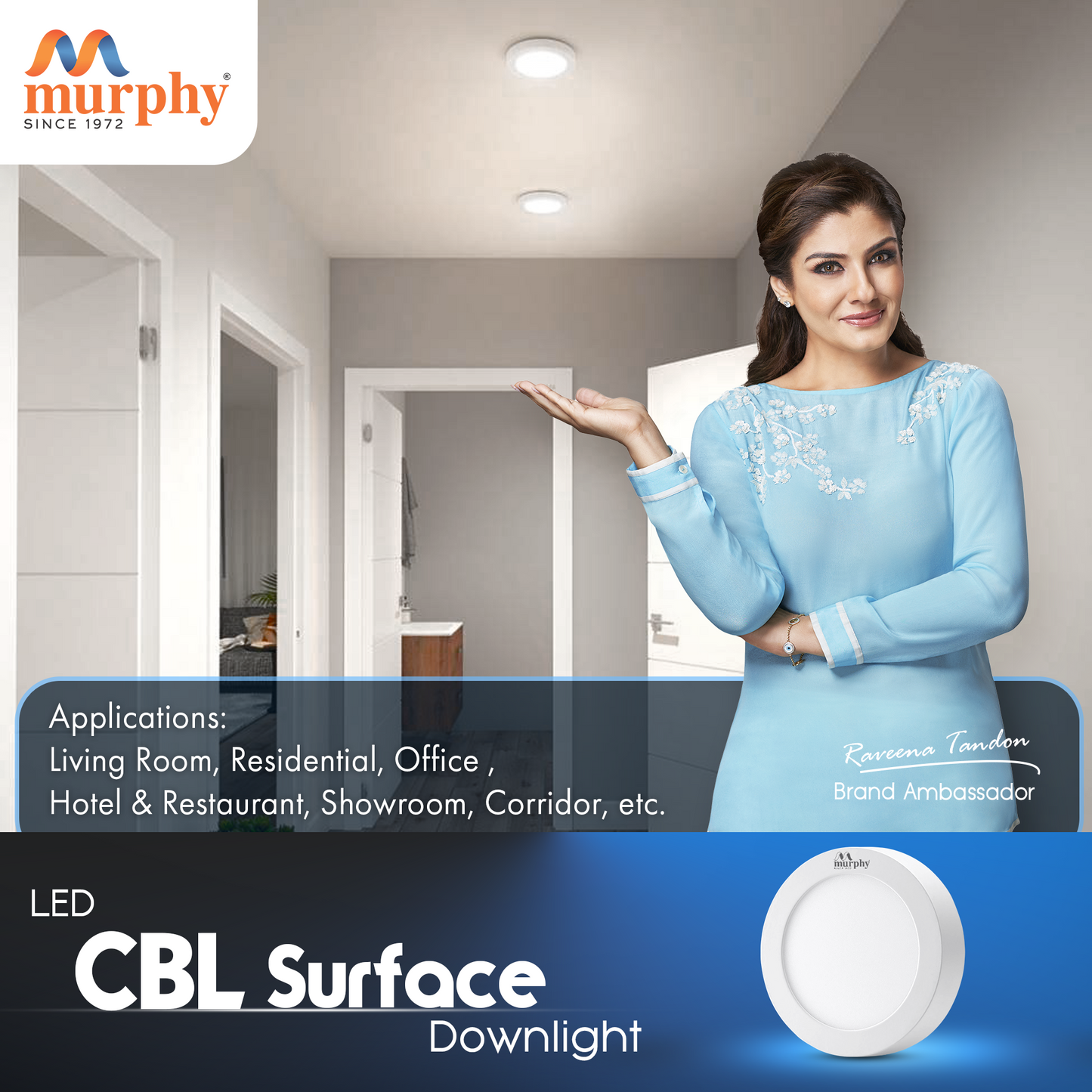 Murphy 15W CBL LED Surface Down Light