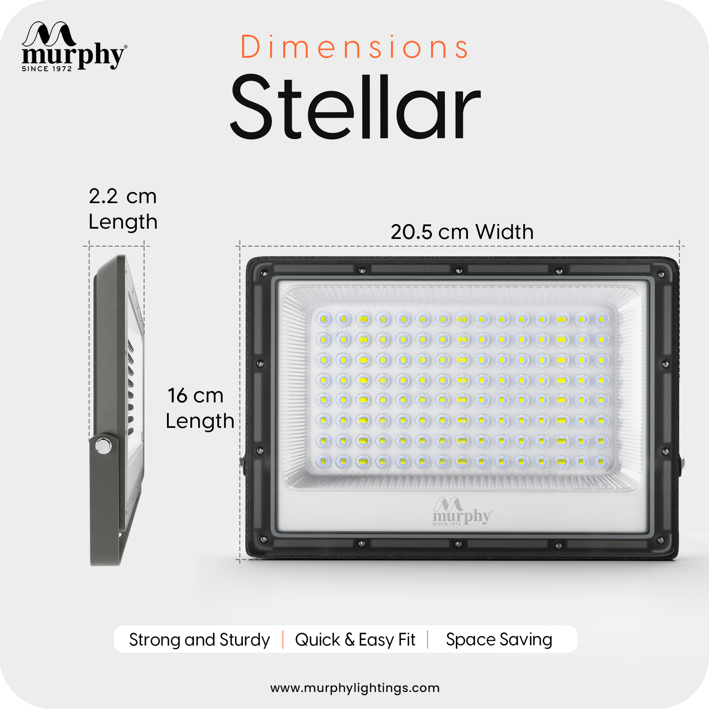 Murphy Steller LED 50W LED Flood Light, IP65 Rated Outdoor Light (Cool White, BIS Approved)