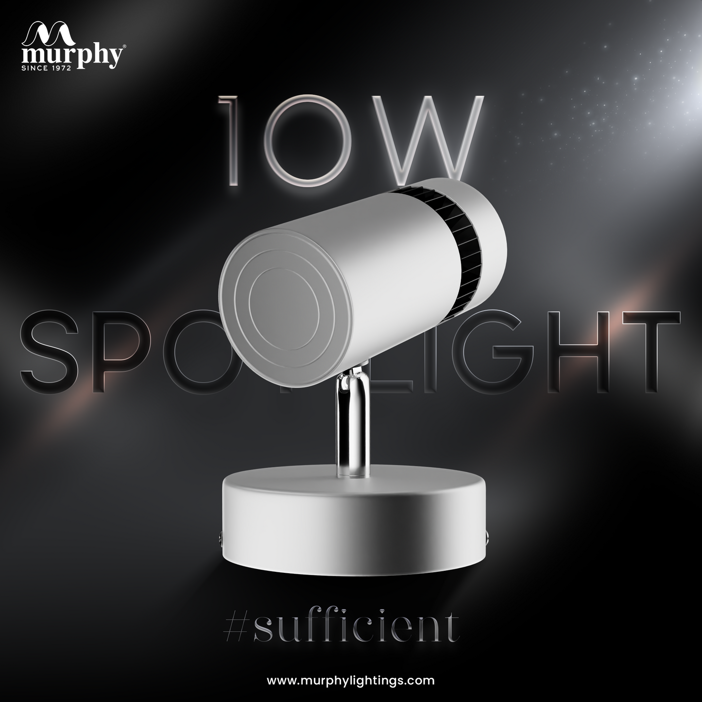 Murphy 3W Adjustable Aliminum LED Wall COB White Body