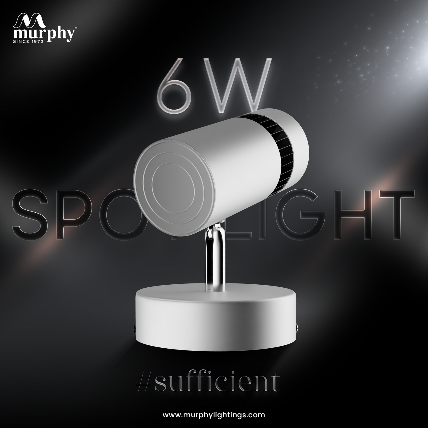 Murphy 6W Adjustable Aliminum LED Wall COB White Body