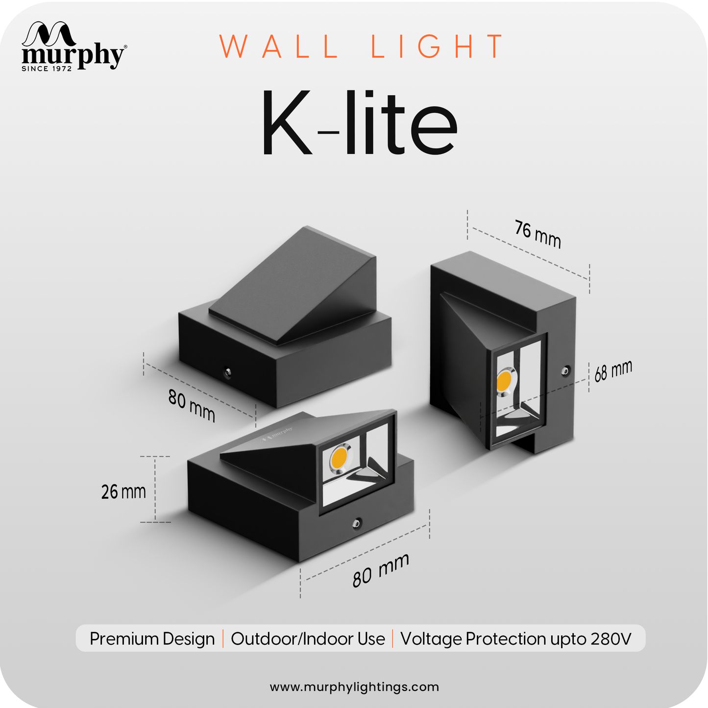 Murphy 5W LED K-Type Up & Down Light