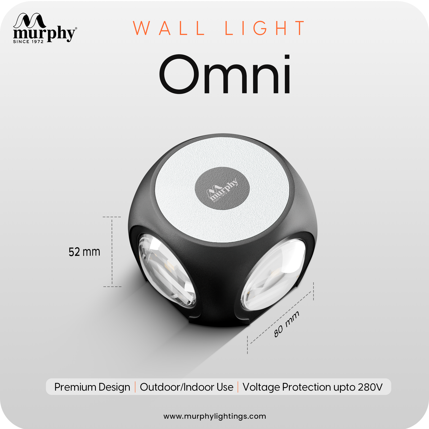 Murphy 6W LED Up Down Omni Arc Wall Light