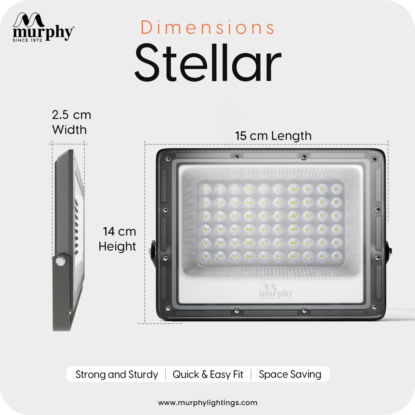 Murphy Steller LED 30W LED Flood Light, IP65 Rated Outdoor Light (Cool White, BIS Approved)