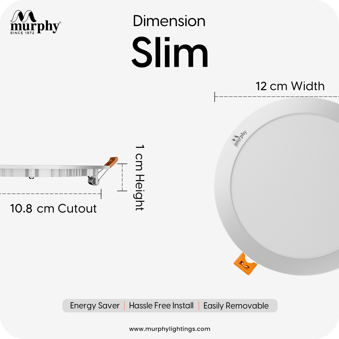 Murphy 9W Slim Round Recess Panel Light
