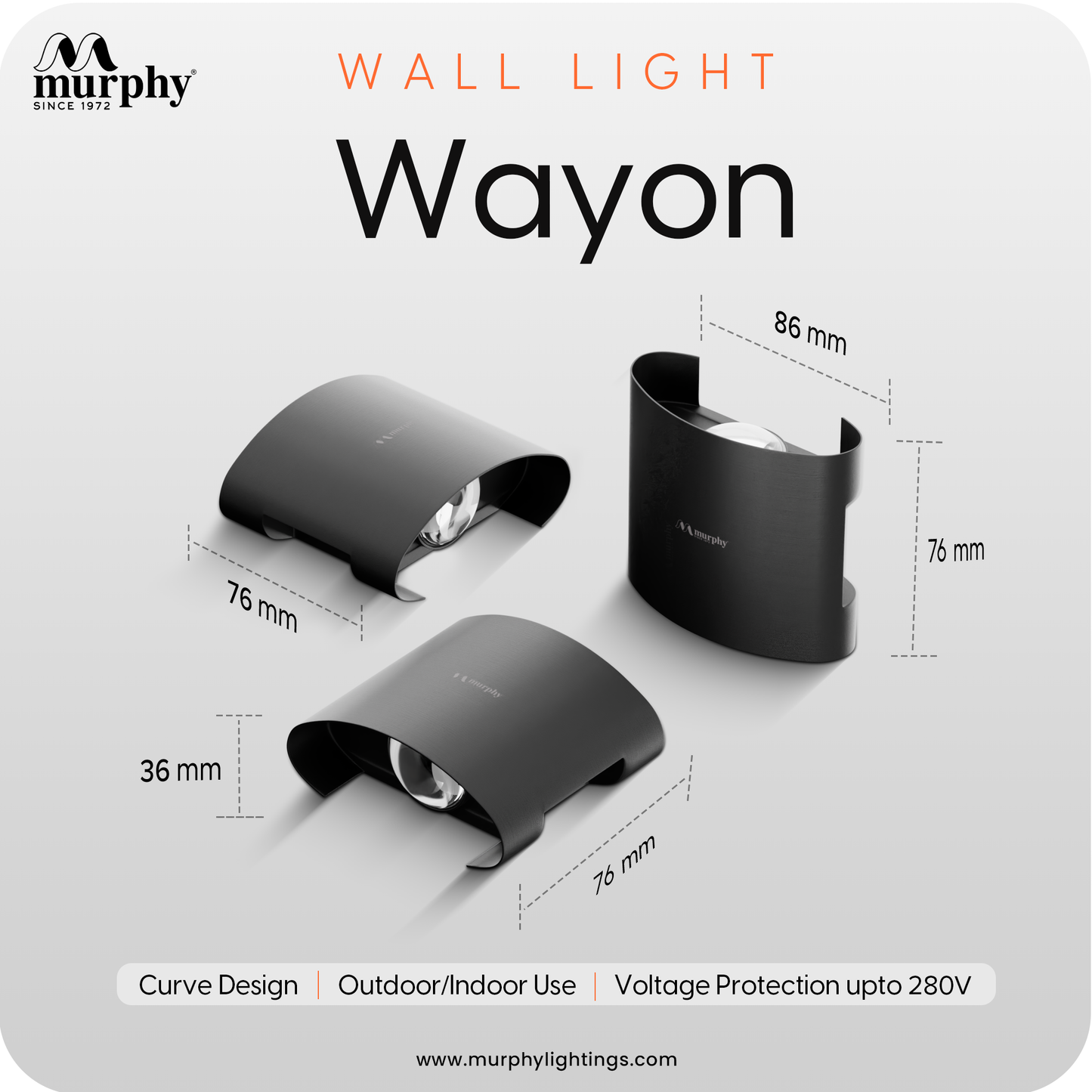 Murphy 2W LED Wayon Up & Down Light