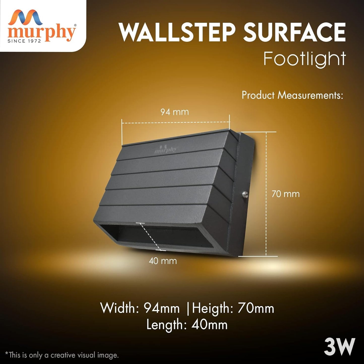 Murphy 3W LED Foot Wall Light - Surface