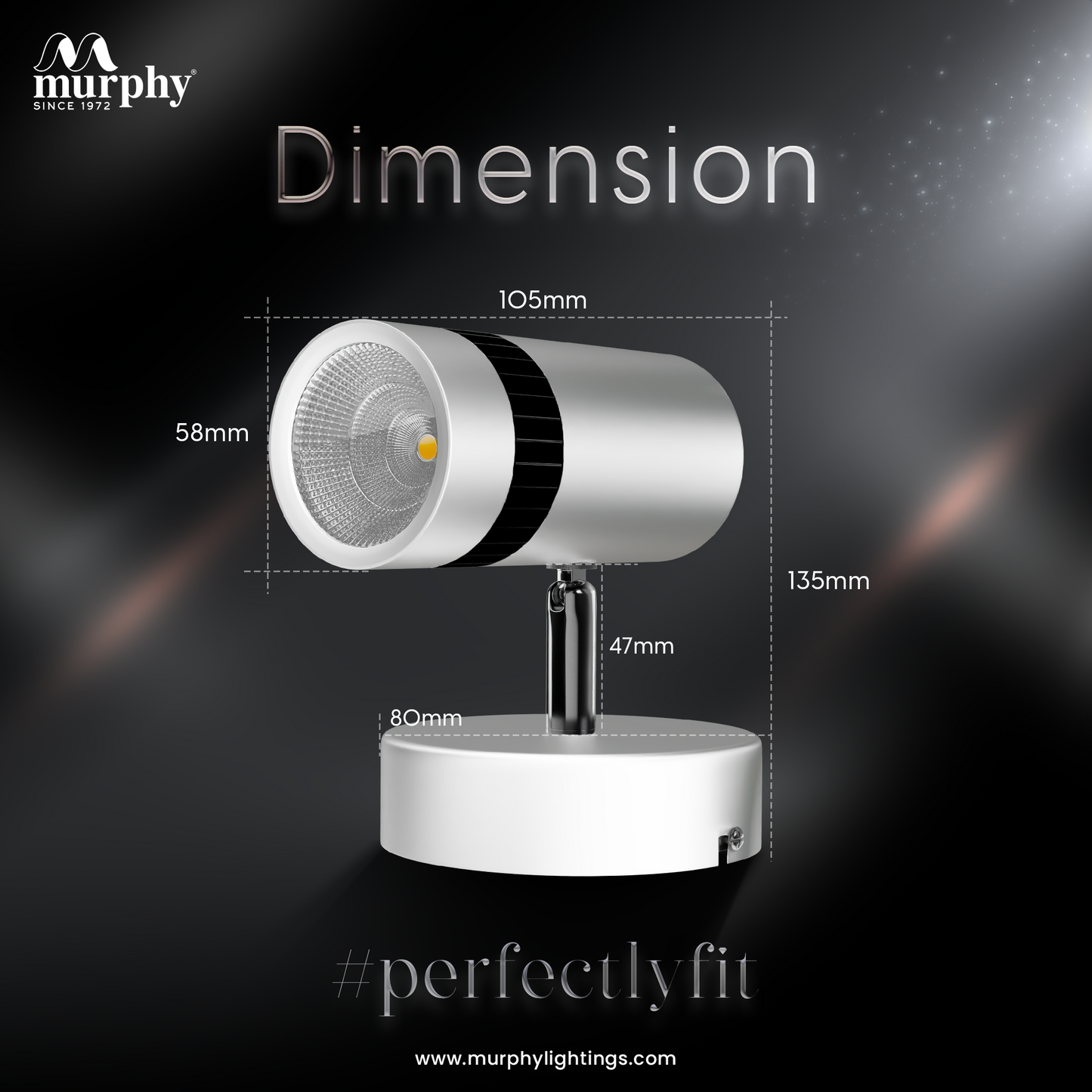 Murphy 10W Adjustable Aliminum LED Wall COB White Body
