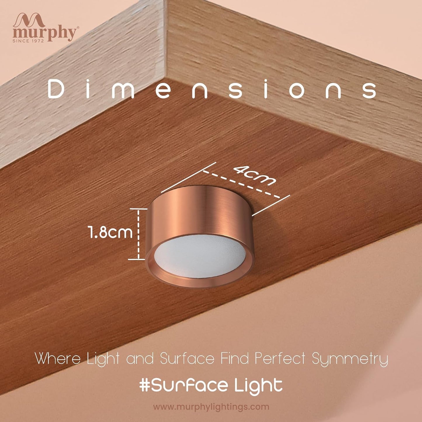 Murphy 3W Disc Round Surface Cabinet Down Light