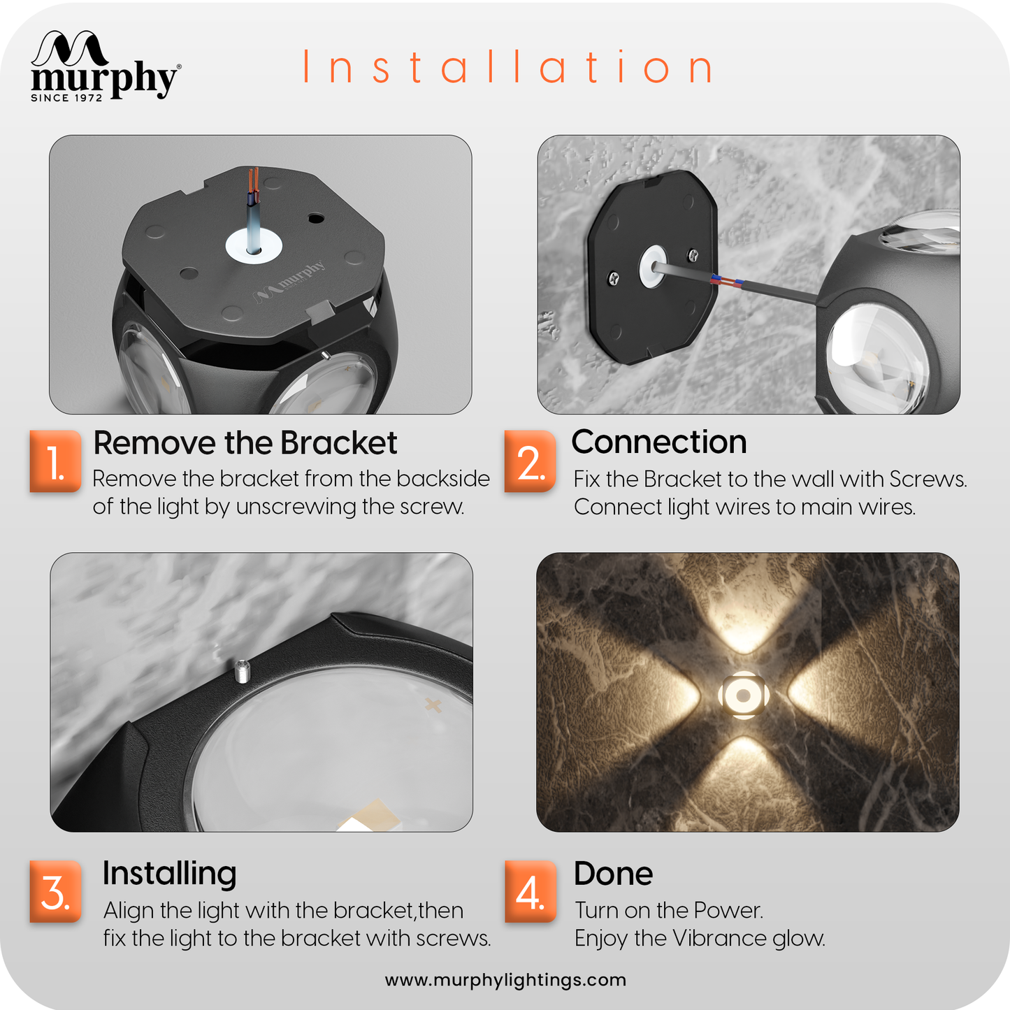 Murphy 6W LED Up Down Omni Arc Wall Light