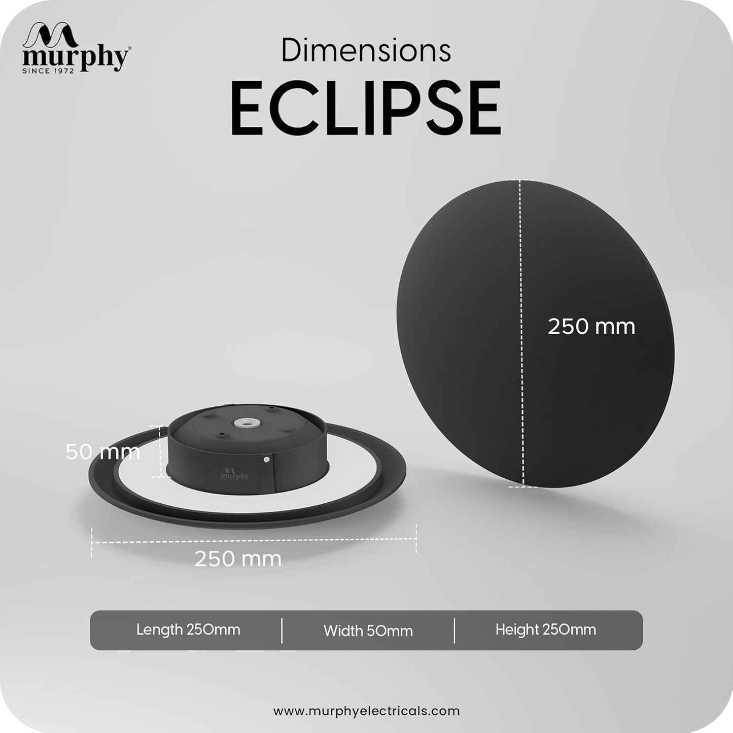 Murphy 12W Black Moon LED Wall Lamp