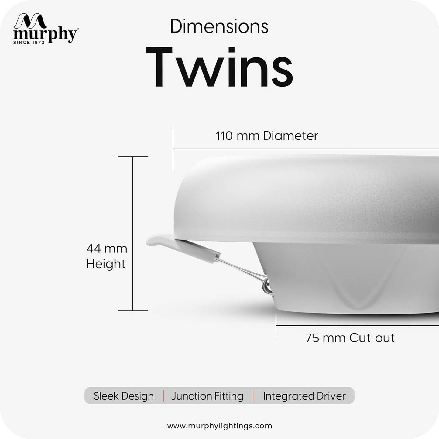 Murphy 2-in-1 8W+8W Double Color Round LED Junction Box Ceiling Light | High Brightness Energy Saving Indoor Light | 2-Year Warranty