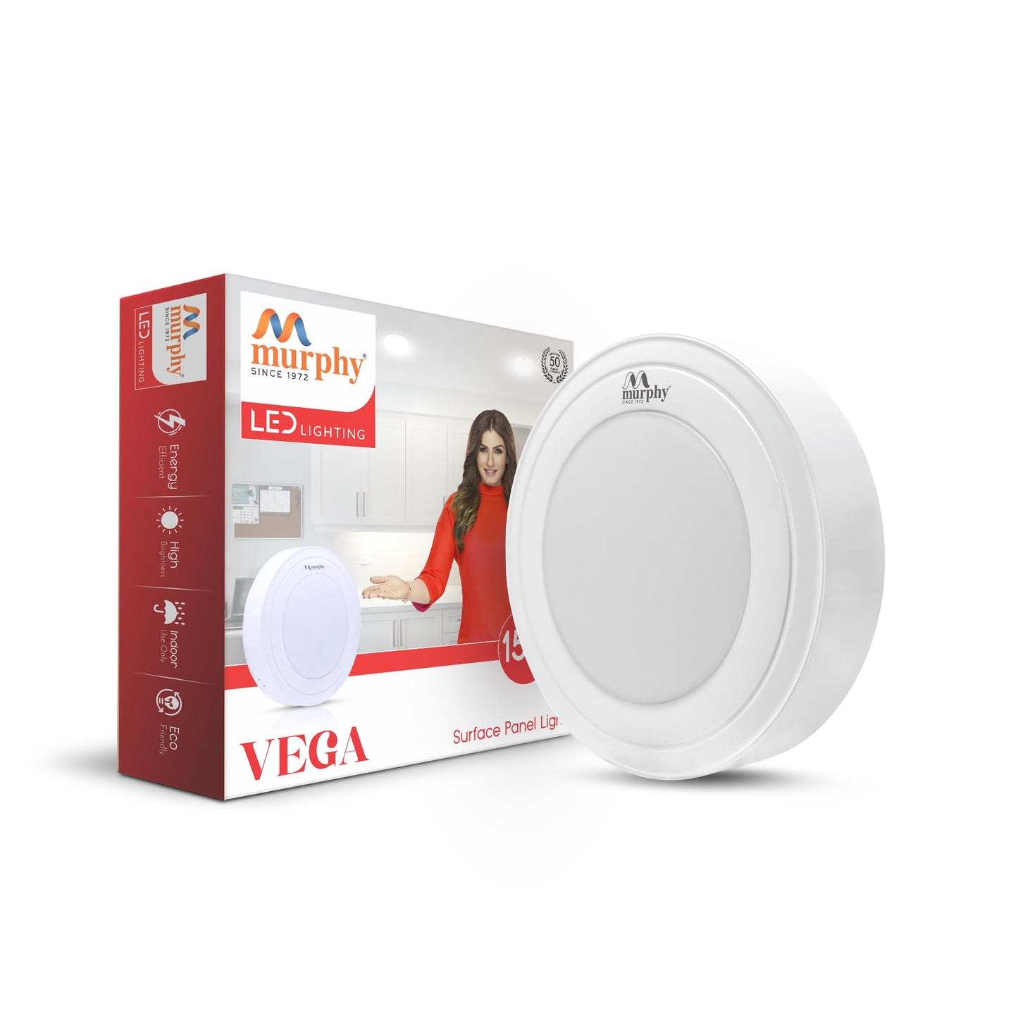 Murphy 10W Vega Round Surface Panel Light
