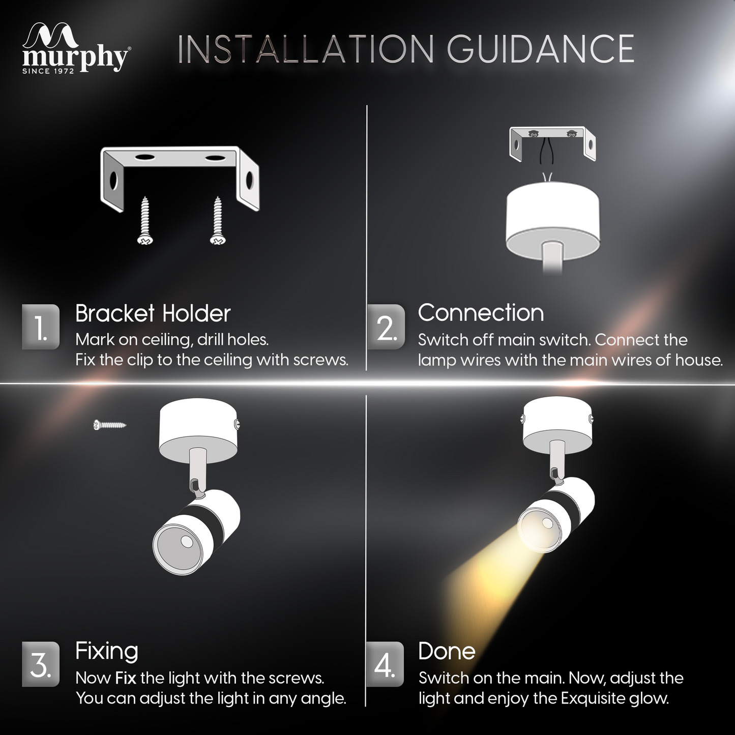 Murphy 10W Adjustable Aliminum LED Wall COB White Body