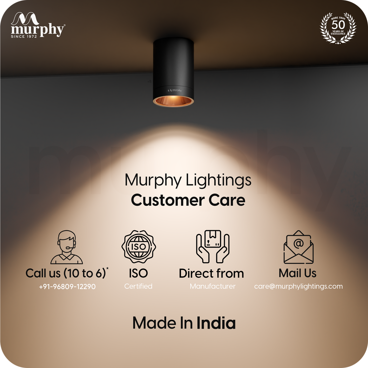 Murphy 15W Cylindrical Surface Mounted COB Spot Downlight