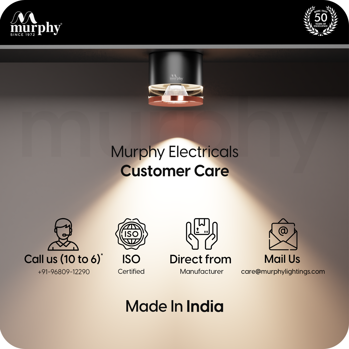 Murphy 6W Crystal Black Rose Gold Cylindrical COB Surface Light