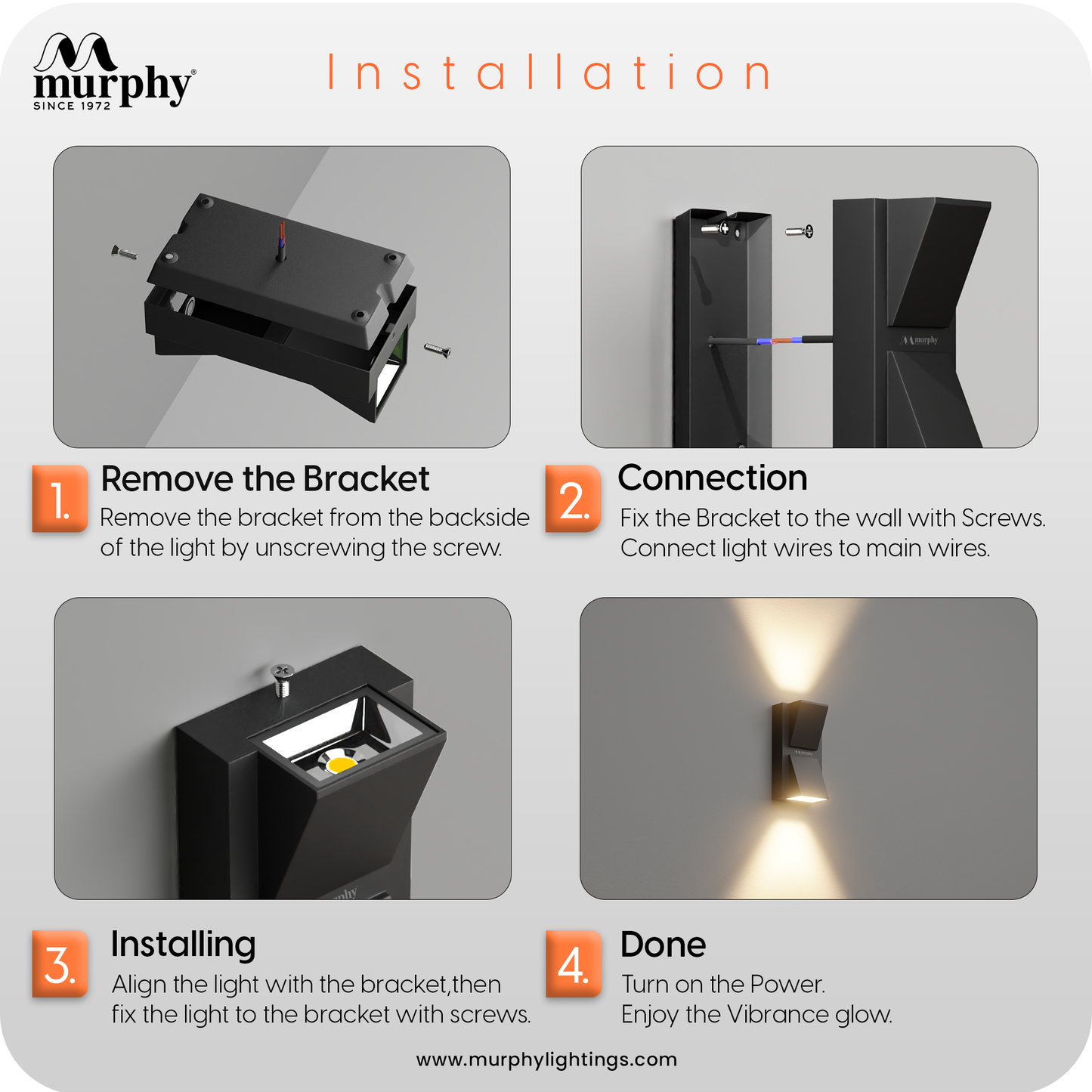 Murphy 5W+5W LED K-Type Up & Down Light