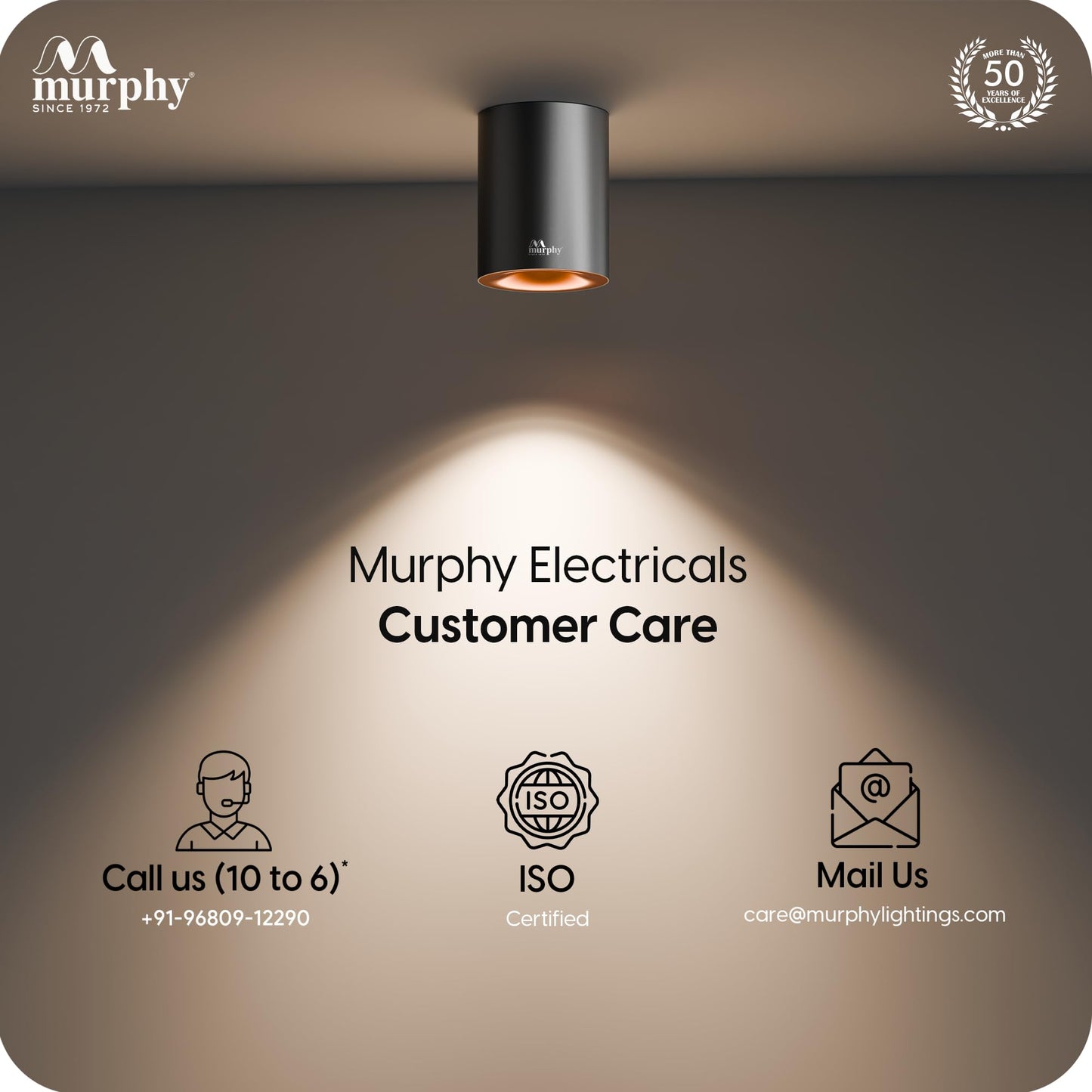 10W Murphy Altis Luxury COB Spot Light | Rose Gold Reflector | Warm White | Surface Mounted | 1000 Lumens