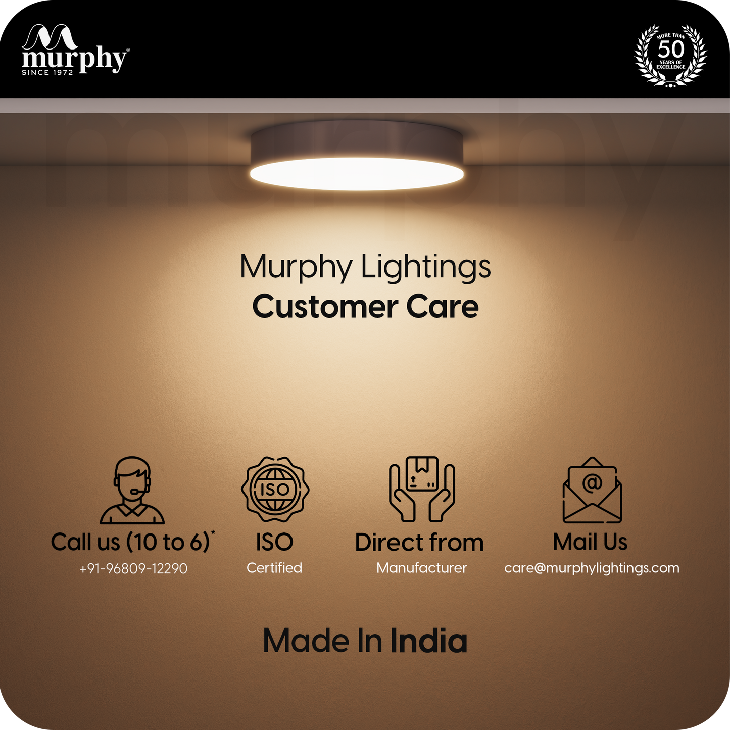 Murphy 6W Rimless Round Surface Panel Light