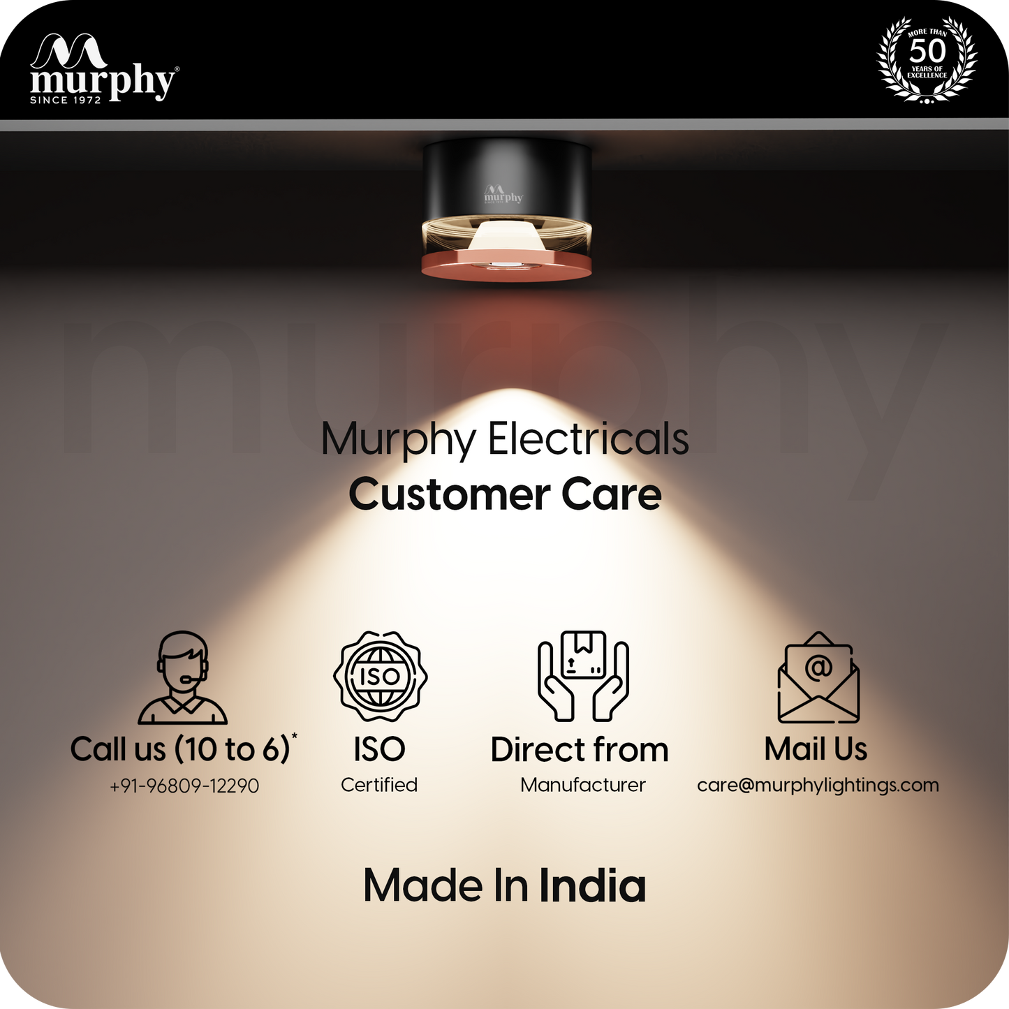 Murphy 12W Crystal Black Rose Gold Cylindrical COB Surface Light