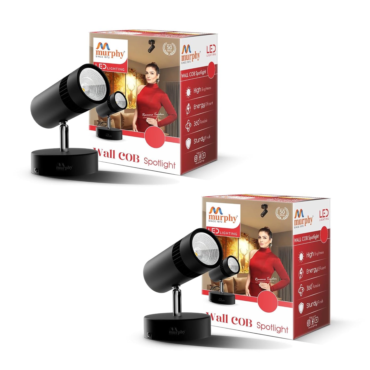 Murphy 6W Adjustable Aliminum LED Wall COB Black Body