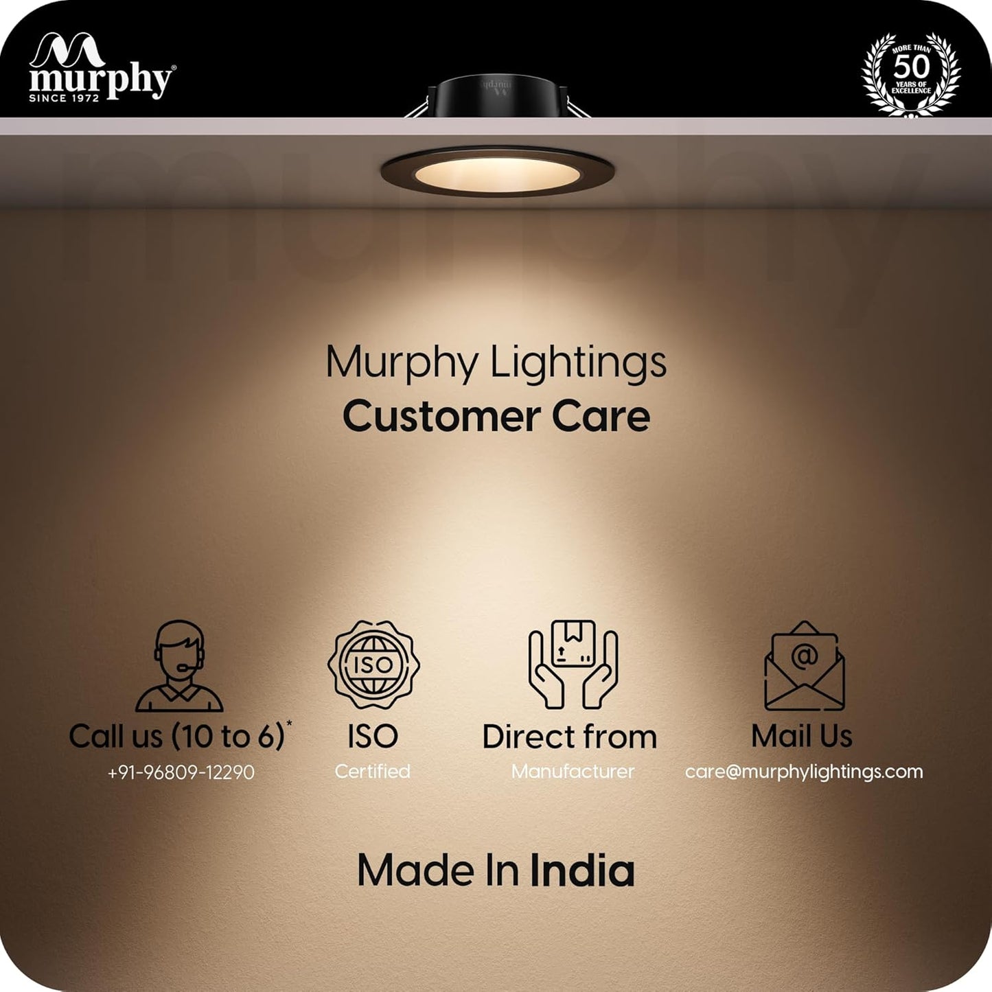 Murphy 7W Streak LED Down Light BL+Black Finish Bulb Down Light