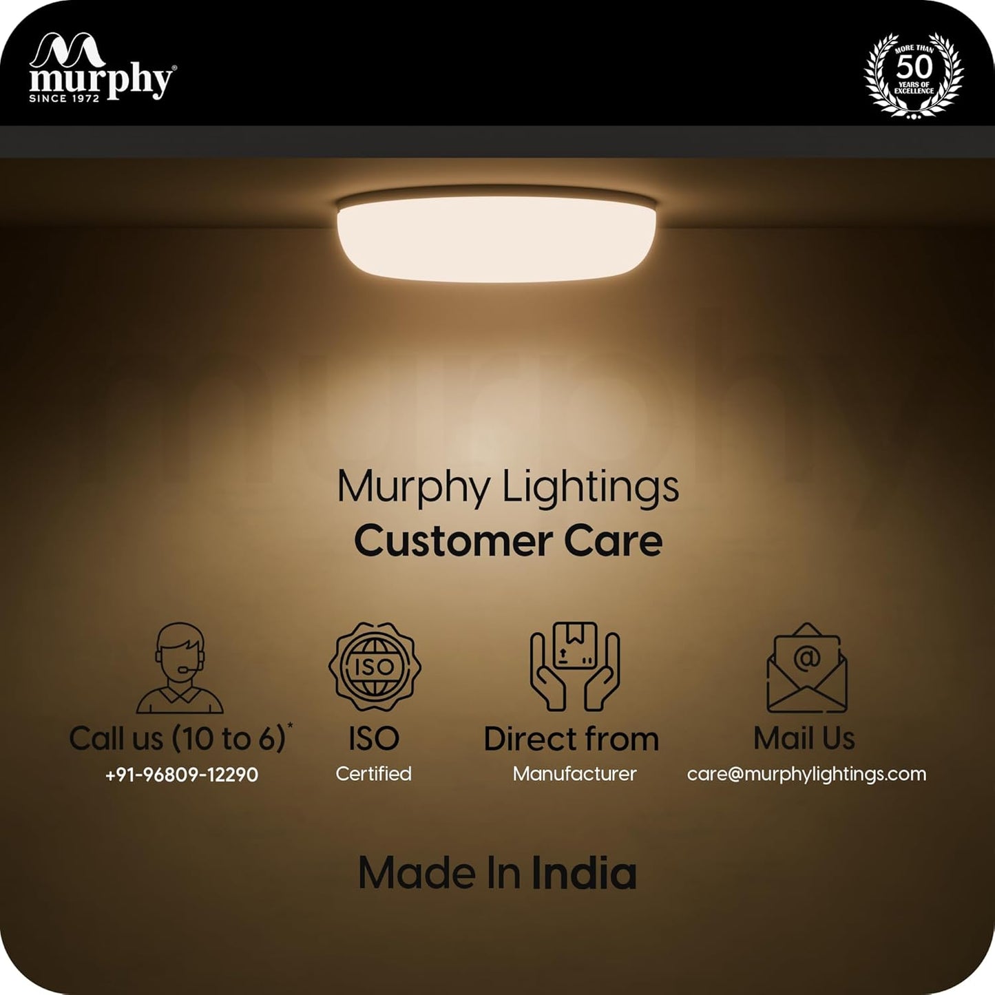 Murphy 2-in-1 8W+8W Double Color Round LED Junction Box Ceiling Light | High Brightness Energy Saving Indoor Light | 2-Year Warranty