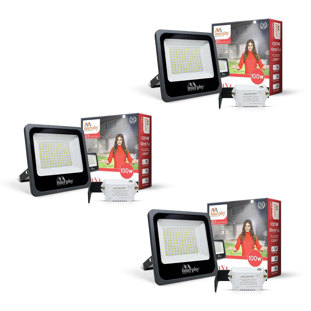 100W LED Flood Light 100W - With Auto On Off Driver