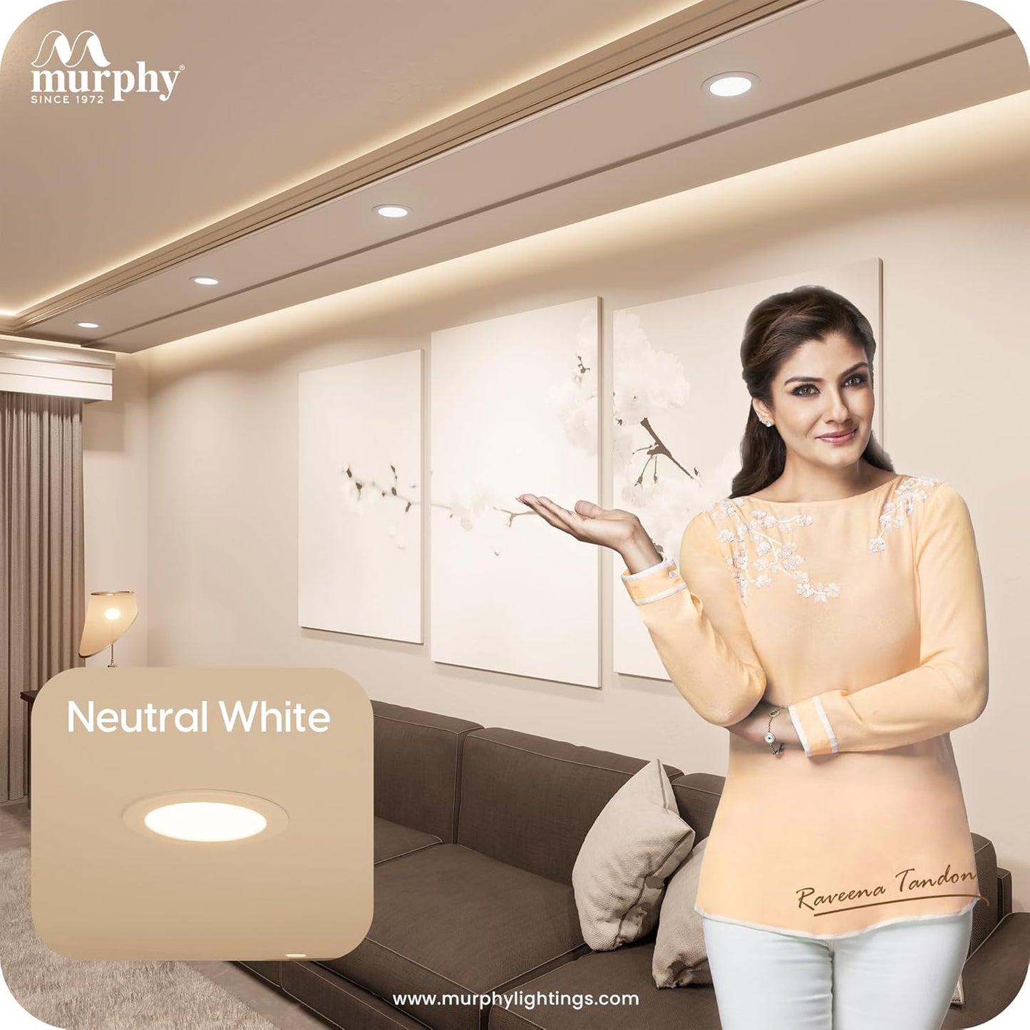 Murphy 12W LED Down Light, Round, Recessed Ceiling LED Light, Suited for 3 inch Junction Box/Concealed Box (2 Years Warranty)
