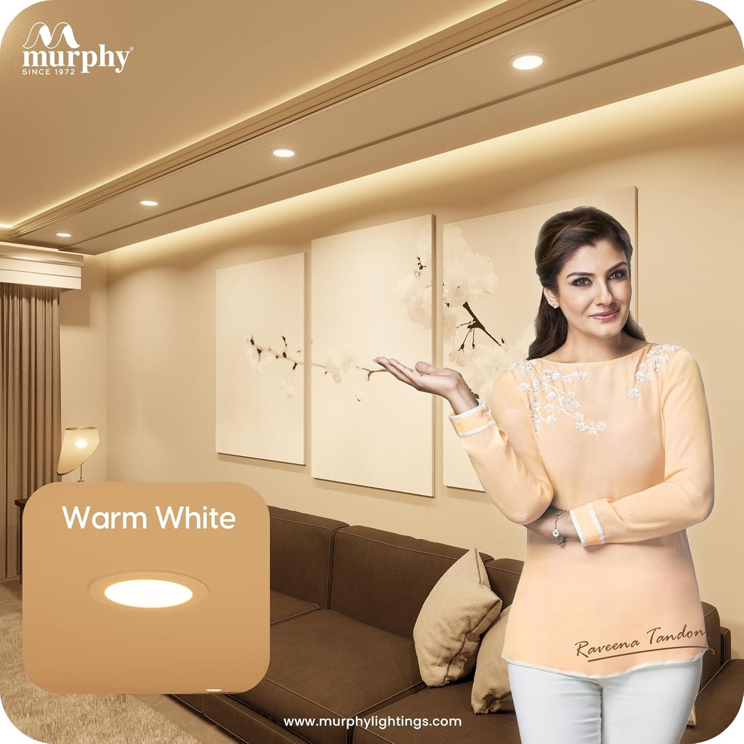 Murphy 12W LED Down Light, Round, Recessed Ceiling LED Light, Suited for 3 inch Junction Box/Concealed Box (2 Years Warranty)