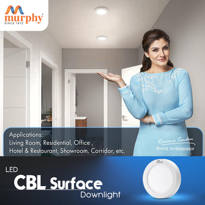 Murphy 5W CBL 3-in-1 Round Surface Down Light Color Changing Light (Cool White/Warm White/Natural White