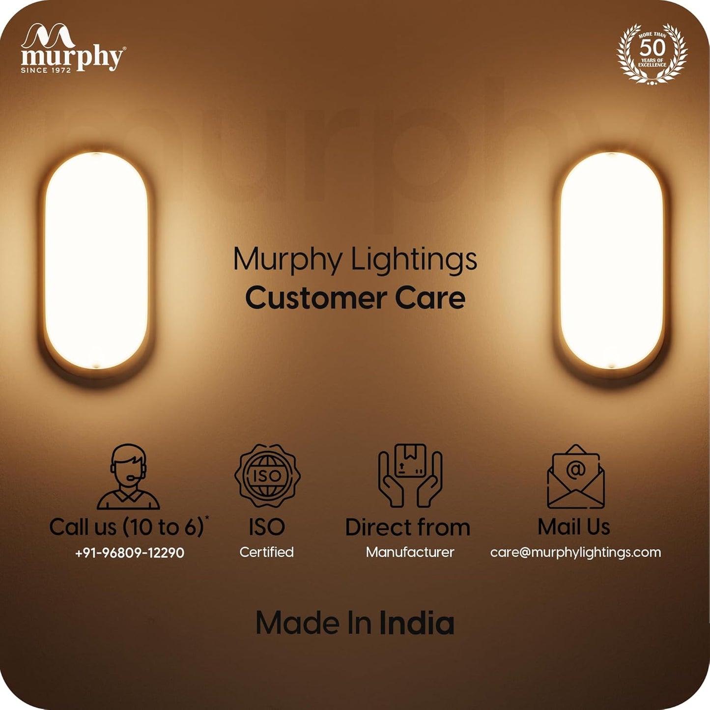 Murphy 10W LED Bulkhead Wall Mount Light