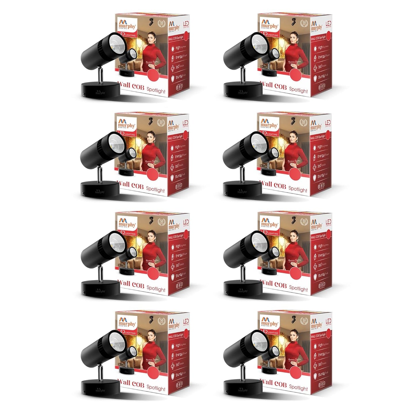 Murphy 6W Adjustable Aliminum LED Wall COB Black Body