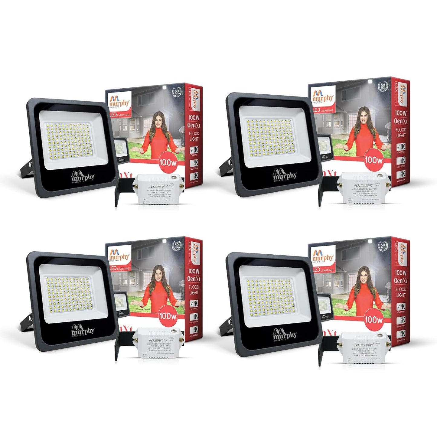 100W LED Flood Light 100W - With Auto On Off Driver